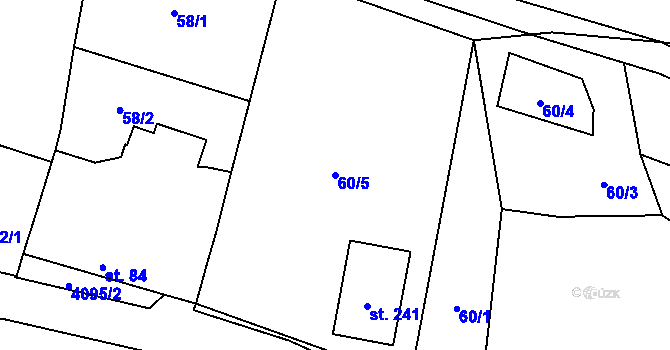 Parcela st. 60/5 v KÚ Nepodřice, Katastrální mapa
