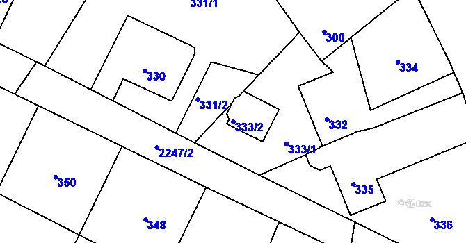 Parcela st. 333/2 v KÚ Dobrá u Frýdku-Místku, Katastrální mapa