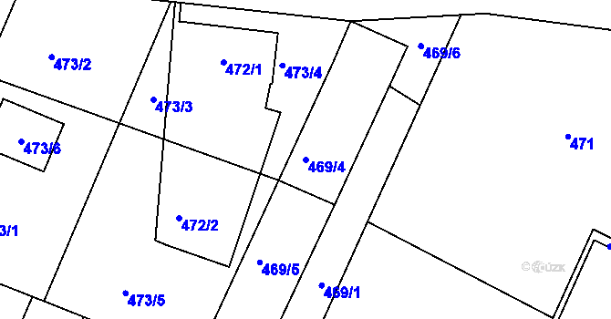 Parcela st. 469/4 v KÚ Dobrá u Frýdku-Místku, Katastrální mapa