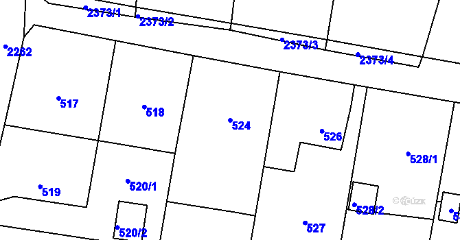 Parcela st. 524 v KÚ Dobrá u Frýdku-Místku, Katastrální mapa