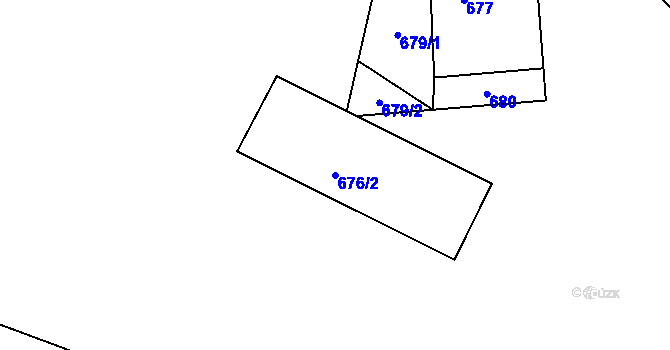Parcela st. 676/2 v KÚ Dobrá u Frýdku-Místku, Katastrální mapa
