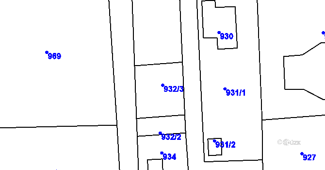 Parcela st. 932/3 v KÚ Dobrá u Frýdku-Místku, Katastrální mapa