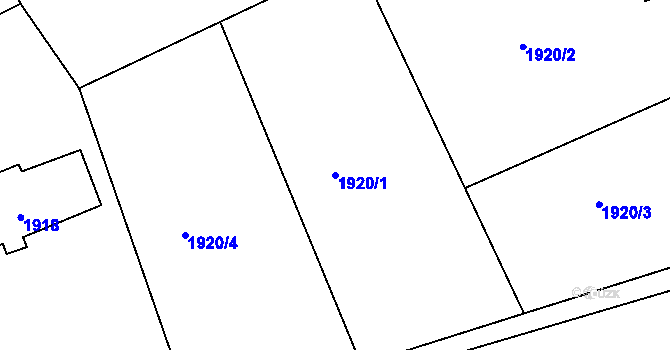 Parcela st. 1920/1 v KÚ Dobrá u Frýdku-Místku, Katastrální mapa