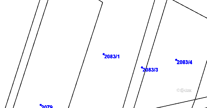 Parcela st. 2083/1 v KÚ Dobrá u Frýdku-Místku, Katastrální mapa