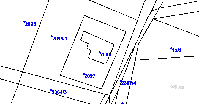Parcela st. 2096 v KÚ Dobrá u Frýdku-Místku, Katastrální mapa