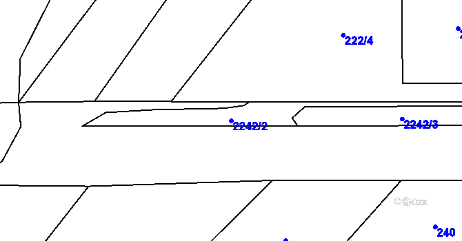 Parcela st. 2242/2 v KÚ Dobrá u Frýdku-Místku, Katastrální mapa