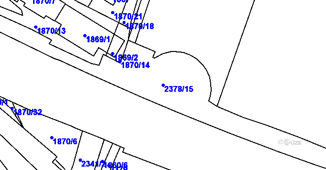 Parcela st. 2378/15 v KÚ Dobrá u Frýdku-Místku, Katastrální mapa