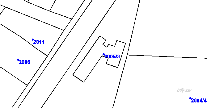 Parcela st. 2005/3 v KÚ Dobrá u Frýdku-Místku, Katastrální mapa