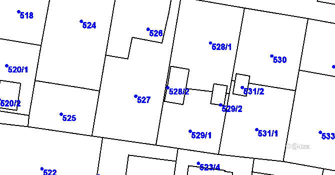 Parcela st. 528/2 v KÚ Dobrá u Frýdku-Místku, Katastrální mapa