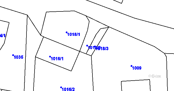 Parcela st. 1018/2 v KÚ Dobrá u Frýdku-Místku, Katastrální mapa