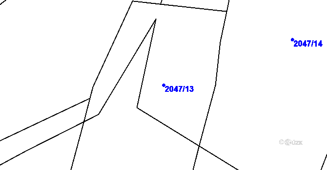 Parcela st. 2047/13 v KÚ Dobrá u Frýdku-Místku, Katastrální mapa