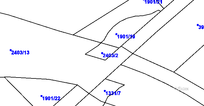 Parcela st. 2403/2 v KÚ Dobrá u Frýdku-Místku, Katastrální mapa