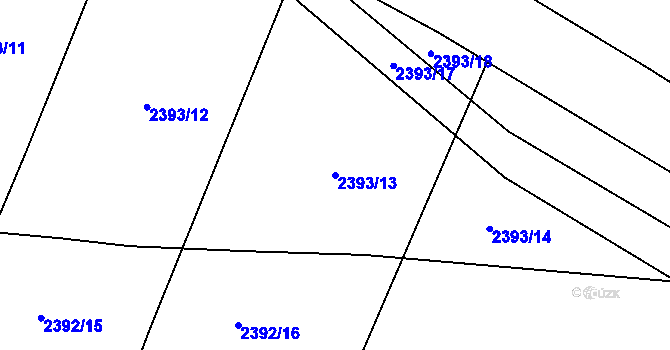 Parcela st. 2393/13 v KÚ Dobrá u Frýdku-Místku, Katastrální mapa