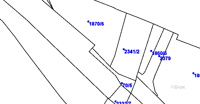 Parcela st. 70/3 v KÚ Dobrá u Frýdku-Místku, Katastrální mapa