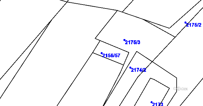 Parcela st. 2156/57 v KÚ Dobrá u Frýdku-Místku, Katastrální mapa