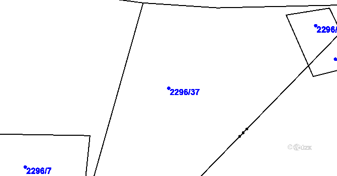 Parcela st. 2296/37 v KÚ Dobrá u Frýdku-Místku, Katastrální mapa