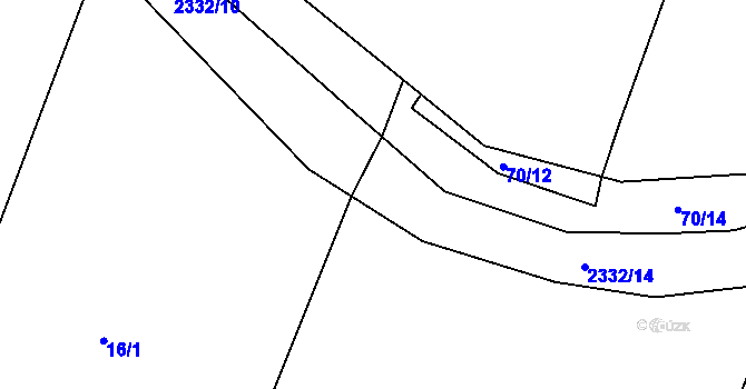 Parcela st. 2332/12 v KÚ Dobrá u Frýdku-Místku, Katastrální mapa