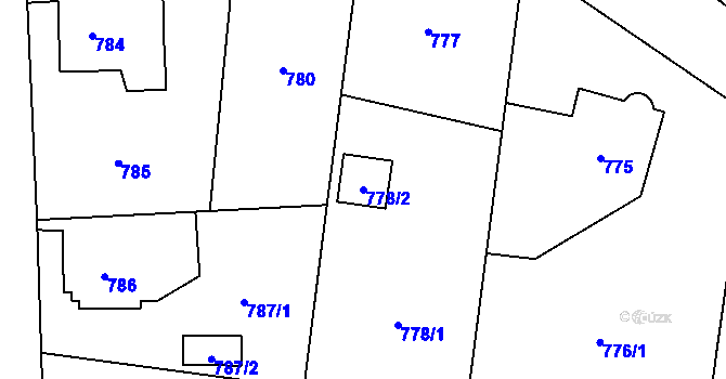 Parcela st. 778/2 v KÚ Dobrá u Frýdku-Místku, Katastrální mapa