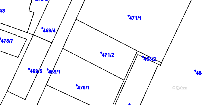 Parcela st. 471/2 v KÚ Dobrá u Frýdku-Místku, Katastrální mapa