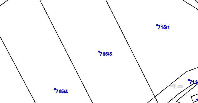 Parcela st. 715/3 v KÚ Rohovka, Katastrální mapa