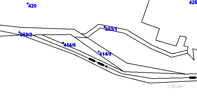 Parcela st. 414/5 v KÚ Branišov, Katastrální mapa