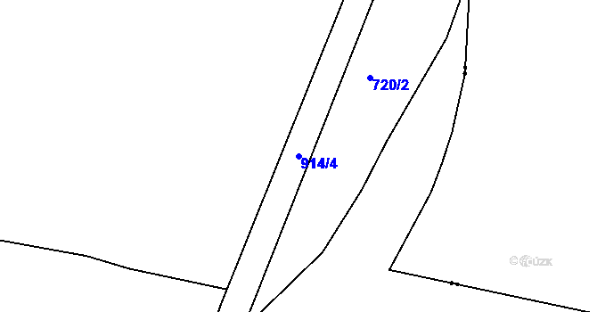 Parcela st. 914/4 v KÚ Branišov, Katastrální mapa