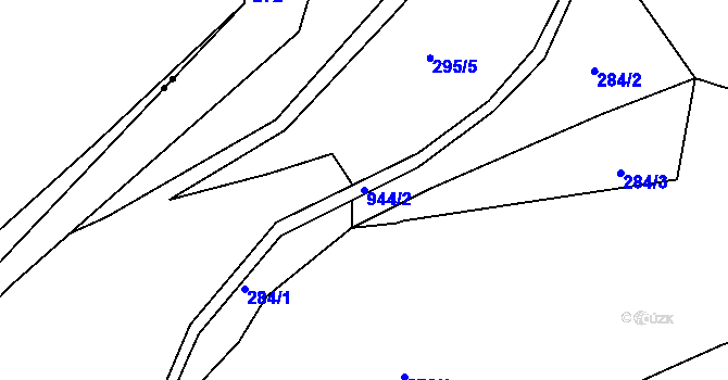 Parcela st. 944/2 v KÚ Branišov, Katastrální mapa