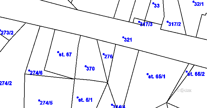 Parcela st. 276 v KÚ Bílsko u Hořic, Katastrální mapa