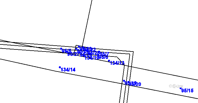 Parcela st. 95/7 v KÚ Bílsko u Hořic, Katastrální mapa