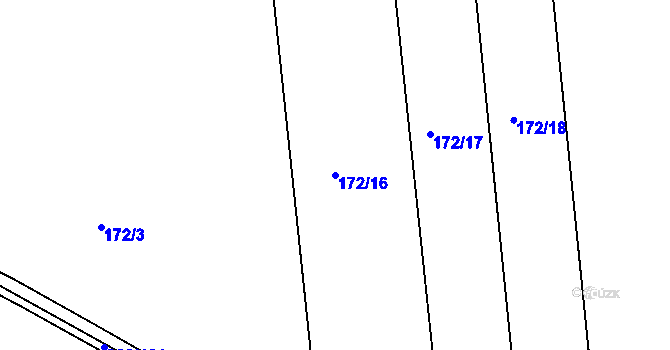 Parcela st. 172/16 v KÚ Bílsko u Hořic, Katastrální mapa