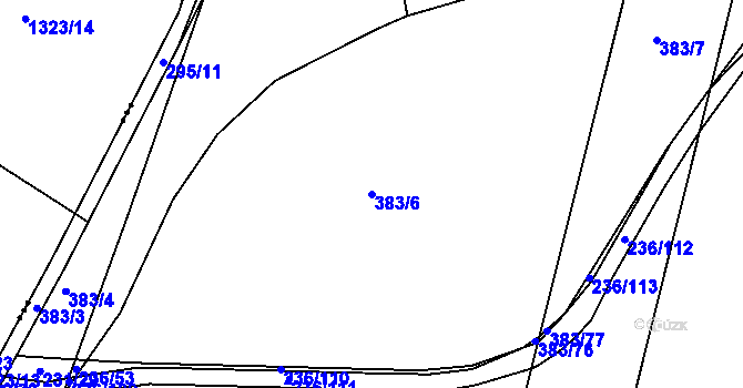 Parcela st. 383/6 v KÚ Bílsko u Hořic, Katastrální mapa
