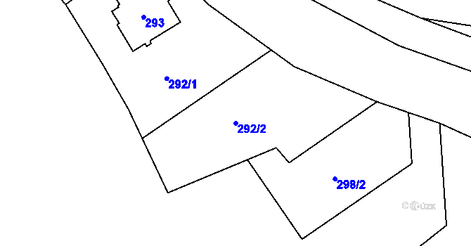Parcela st. 292/2 v KÚ Dobranov, Katastrální mapa
