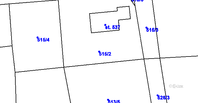 Parcela st. 515/2 v KÚ Dobratice, Katastrální mapa