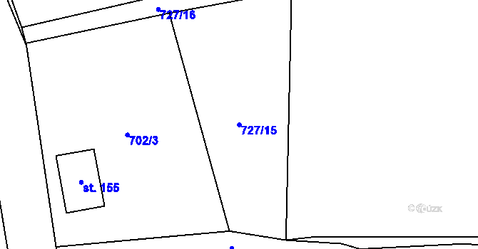 Parcela st. 727/15 v KÚ Dobratice, Katastrální mapa