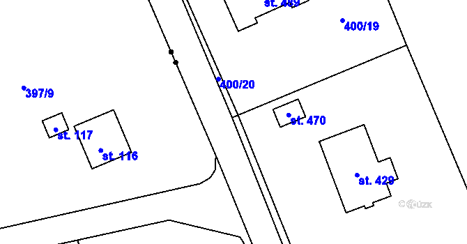 Parcela st. 400/16 v KÚ Dobratice, Katastrální mapa