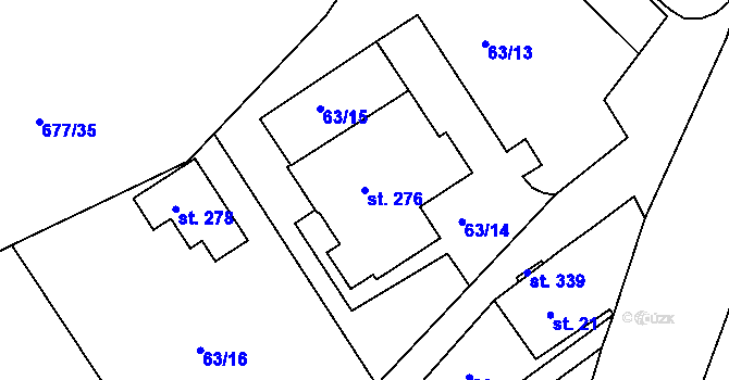 Parcela st. 276 v KÚ Dobré, Katastrální mapa