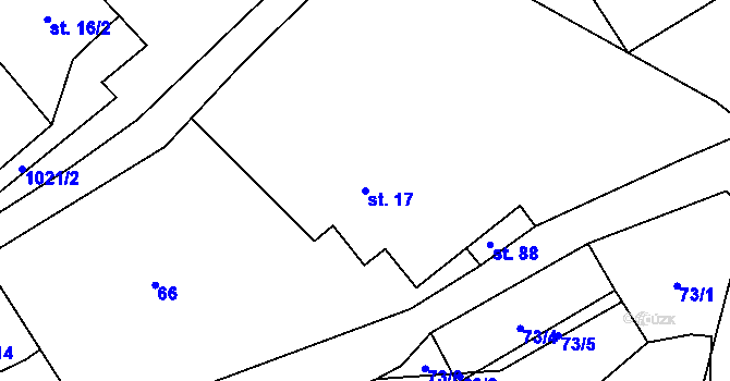 Parcela st. 17 v KÚ Kamenice u Dobrého, Katastrální mapa