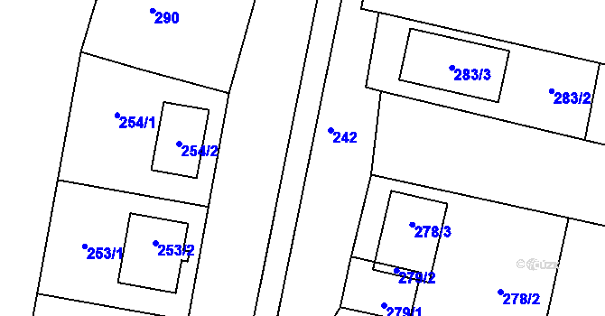Parcela st. 243 v KÚ Dobré Pole, Katastrální mapa