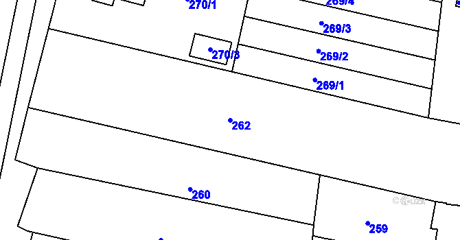 Parcela st. 262 v KÚ Dobré Pole, Katastrální mapa