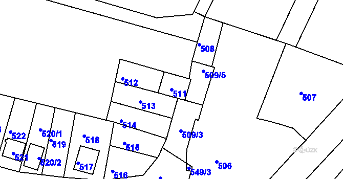 Parcela st. 511 v KÚ Dobré Pole, Katastrální mapa