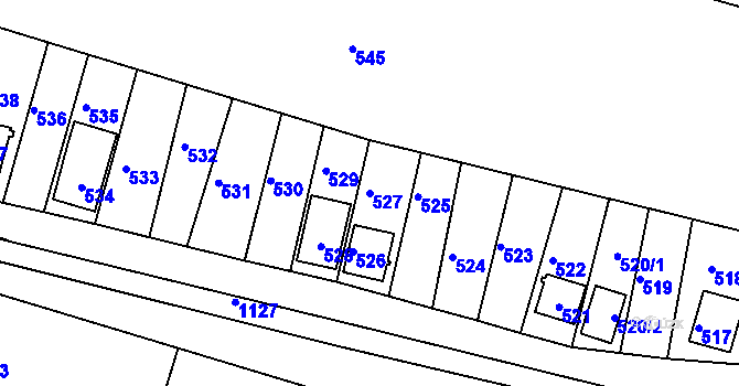Parcela st. 527 v KÚ Dobré Pole, Katastrální mapa