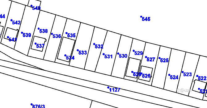 Parcela st. 531 v KÚ Dobré Pole, Katastrální mapa