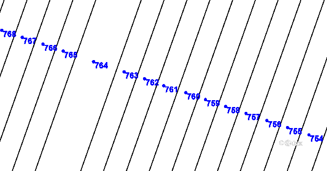 Parcela st. 761 v KÚ Dobré Pole, Katastrální mapa
