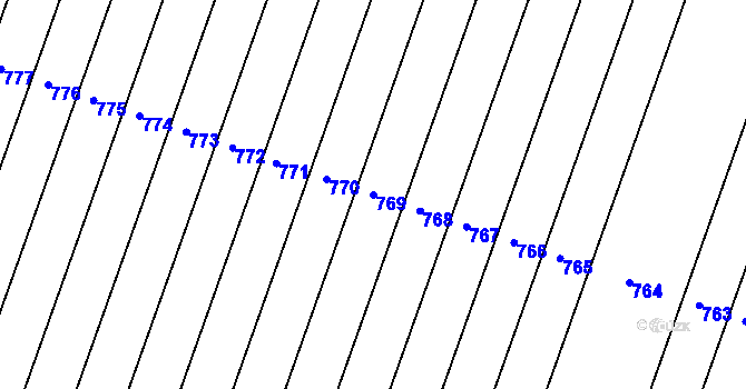 Parcela st. 769 v KÚ Dobré Pole, Katastrální mapa
