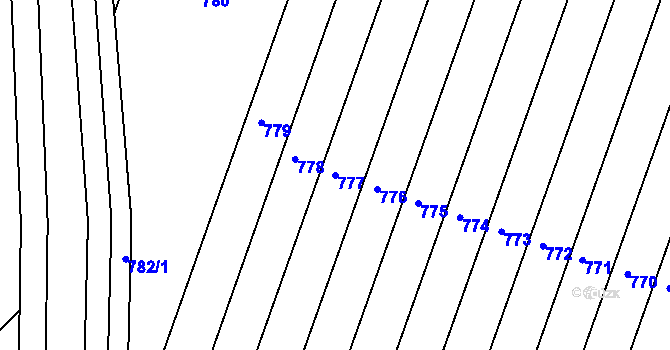 Parcela st. 777 v KÚ Dobré Pole, Katastrální mapa