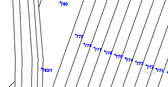 Parcela st. 778 v KÚ Dobré Pole, Katastrální mapa