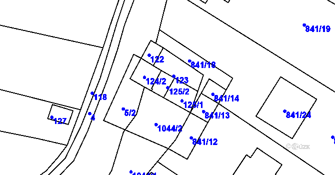 Parcela st. 125/2 v KÚ Dobré Pole, Katastrální mapa