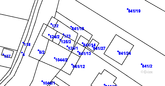 Parcela st. 841/14 v KÚ Dobré Pole, Katastrální mapa