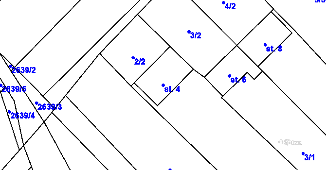 Parcela st. 4 v KÚ Dobročkovice, Katastrální mapa