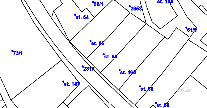 Parcela st. 66 v KÚ Dobročkovice, Katastrální mapa